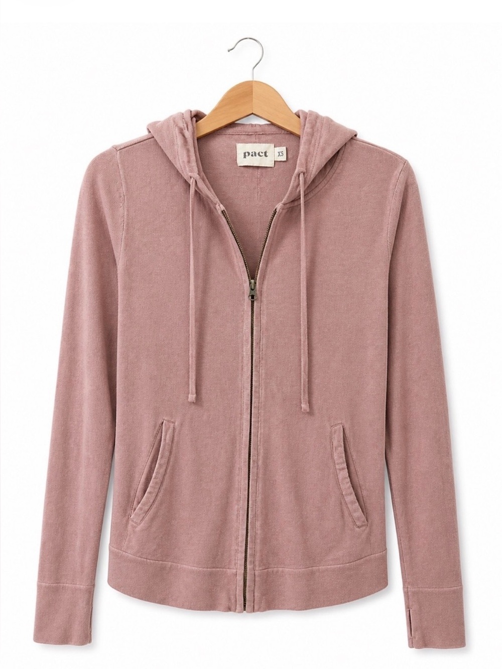 Pact Women's Rose Zip-Up Hoodie